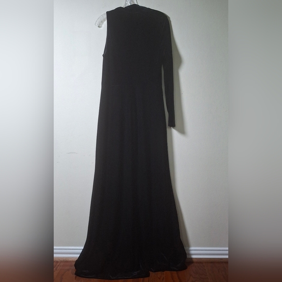 Betsy Adam Velvet Prom Gown Sz 14 Sexy Whimsigoth Maxi Dress Formal Evening Gown - Picture 10 of 16
